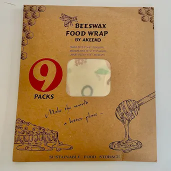 Reusable Beeswax Food Wraps Organic (9 Pack) Main Image