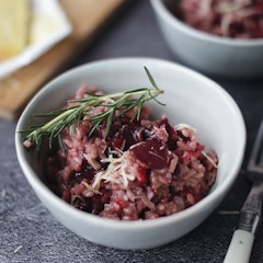 Beetroot, rosemary & boerenkaas risotto