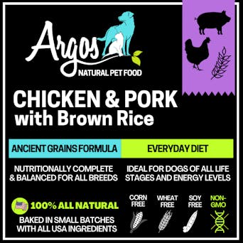 Argos Chicken & Pork with Brown Rice Dog Food by the Bag Image 0