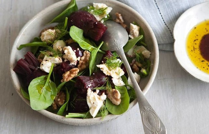 Spinach, Beetroot and Feta Salad