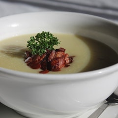 Sweet potato & leek soup