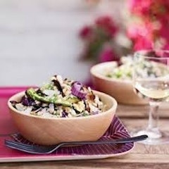 Warm Pearled Barley with Red Cabbage and Ricotta Salata