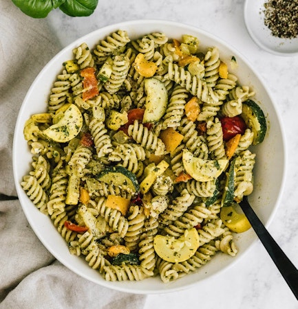 Summer Vegetable Pesto Pasta Recipe - Off The Muck Market | Off The Muck  Market