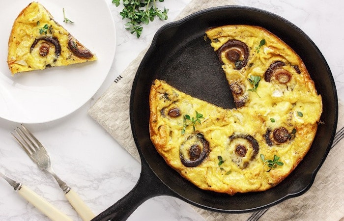 Mushroom and Camembert Frittata