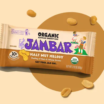 Organic Jambar Artisan Energy Bar - Malt Nut Melody Main Image