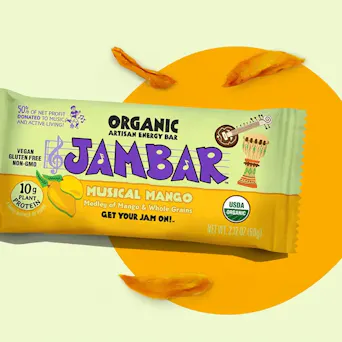 Organic Jambar Artisan Energy Bar - Musical Mango Main Image