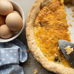 Bacon, Mushroom and Spinach Quiche