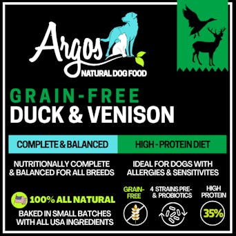 Argos Grain-Free Duck & Venison with Sweet Potato Dog Food by the Bag Image 0