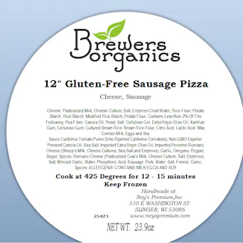 Gluten Free Pizza-Sausage Main Image