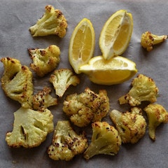 Greek-style roasted cauliflower & sweet potatoes