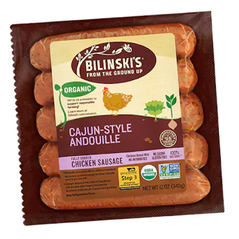 Bilinski Organic Cajun Andouille Chicken Sausage Main Image