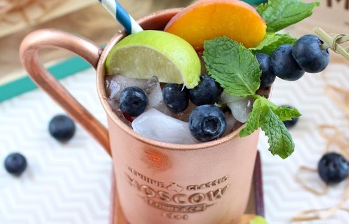Peach Blueberry Moscow Mule