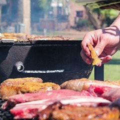 Steak Braai and Pauli's Anytime Brinjal & Peppers