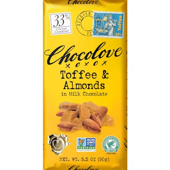 Chocolove Toffee & Almonds in Milk Chocolate Main Image