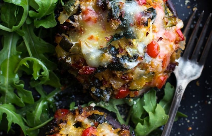 Vegetable Stuffed Portabella Mushrooms