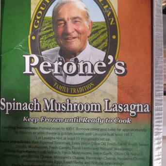 Lasagna, Spinach Mushroom Main Image