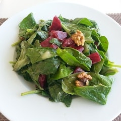 Roasted Beetroot, Broccoli and Bean Salad