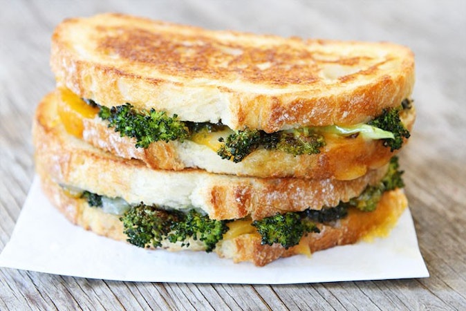 Grilled Cheese with Roasted Broccoli Recipe - The Munching Mongoose | The  Munching Mongoose