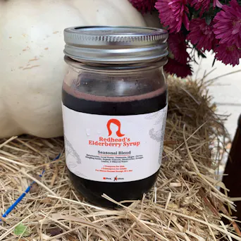 Redhead's Elderberry Syrup, Seasonal Blend - 16oz - LOCAL Main Image