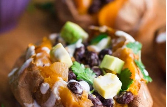 Black Bean Stuffed Sweet Potato