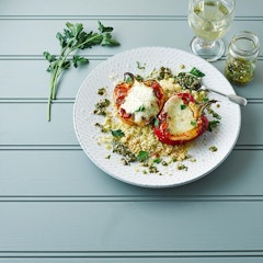 Melty Mozzarella Stuffed Peppers