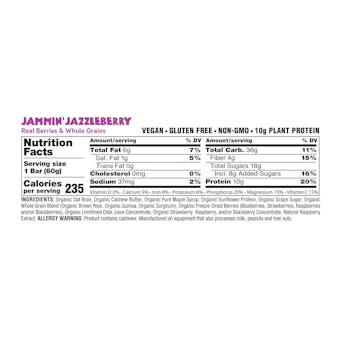 Organic Jambar Artisan Energy Bar - Jammin' Jazzleberry Image 0