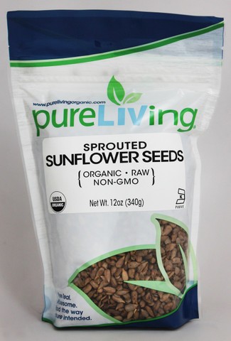 Sunflower Seeds - Organic Sprouted Shelled (12 oz bag) | Just Organics